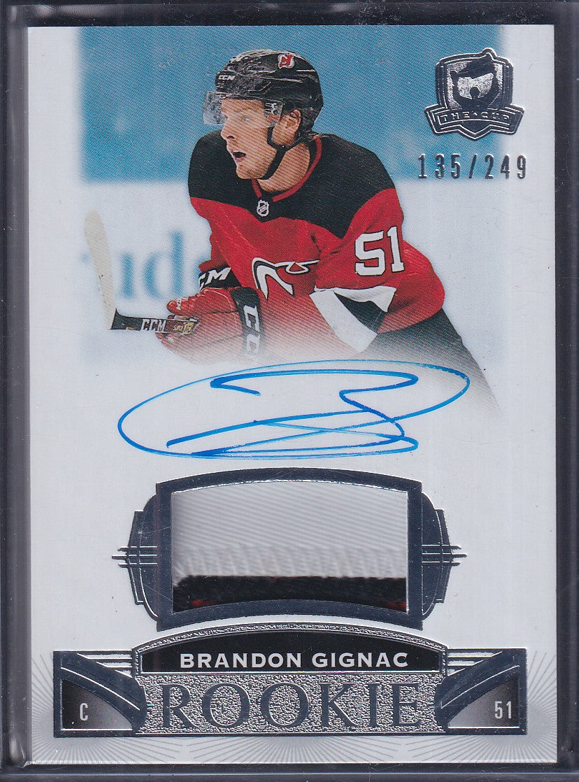 BRANDON GIGNAC - 2019 The Cup Rooke Auto Patch #87, /249