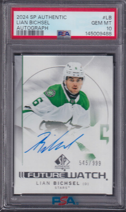 LIAN BICHSEL - 2024 SP Authentic Future Watch Auto #LB, /999, PSA 10