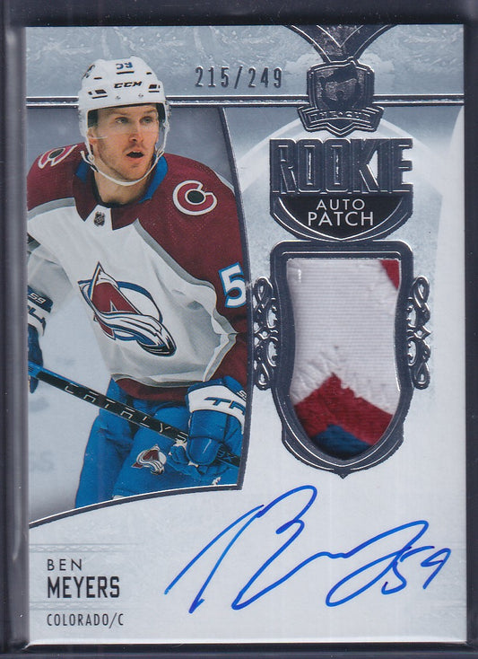 BEN MEYERS - 2022 The Cup Rookie Auto Patch #123, /249
