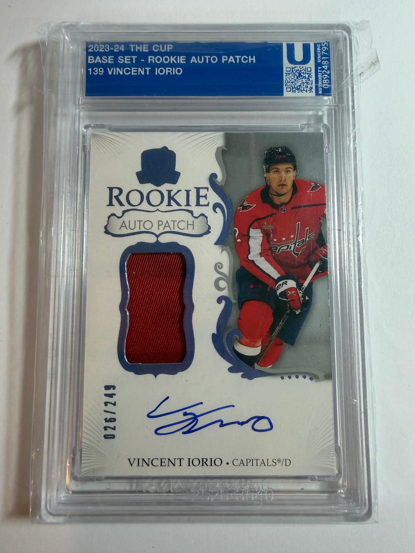 VINCENT IORIO - 2023 The Cup Rookie Auto Patch #139, /249