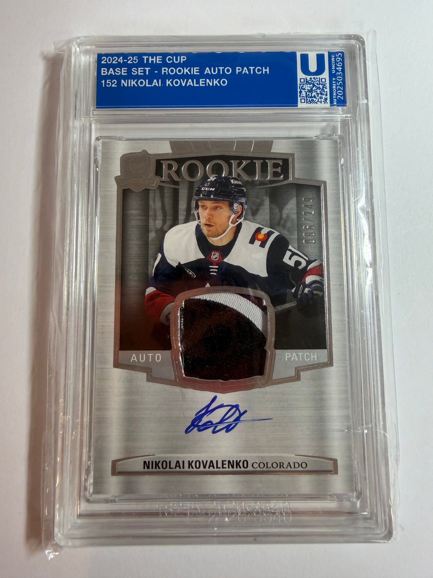NIKOLAI KOVALENKO - 2024 The Cup Rookie Auto Patch #152, /249