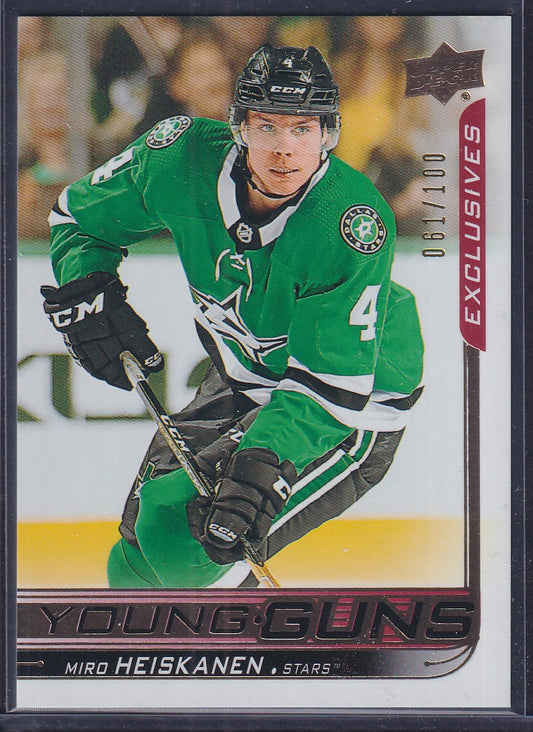 MIRO HEISKANEN - 2018 Upper Deck Young Guns EXCLUSIVES #246, /100