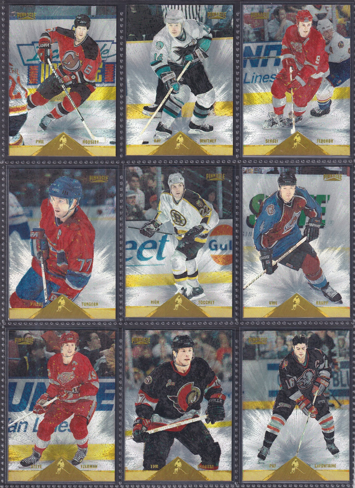 1996 Pinnacle Rink Collection - Near Complete Set of 240 Cards (Missing 10)