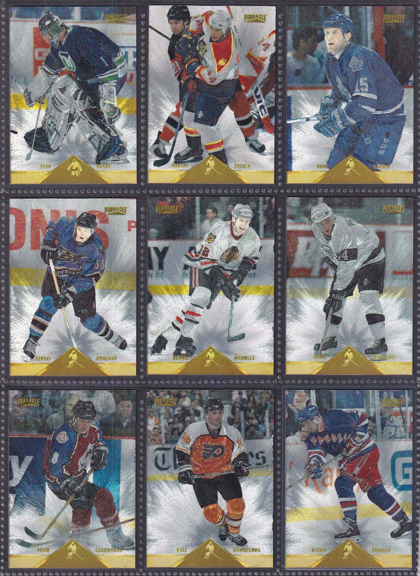 1996 Pinnacle Rink Collection - Near Complete Set of 240 Cards (Missing 10)