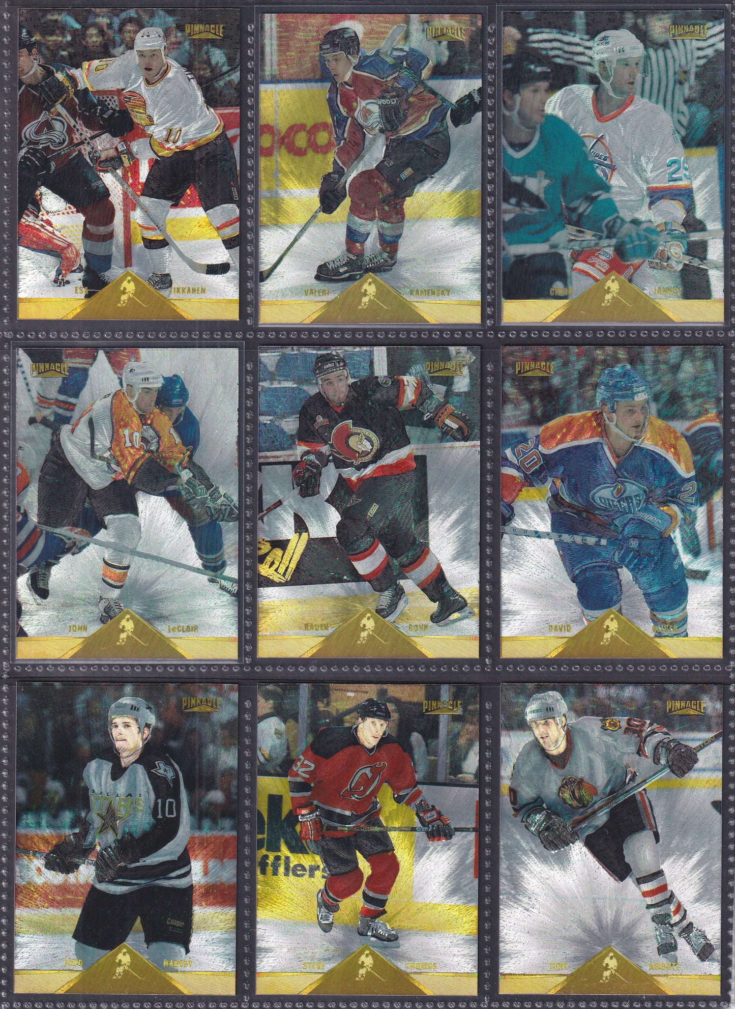 1996 Pinnacle Rink Collection - Near Complete Set of 240 Cards (Missing 10)