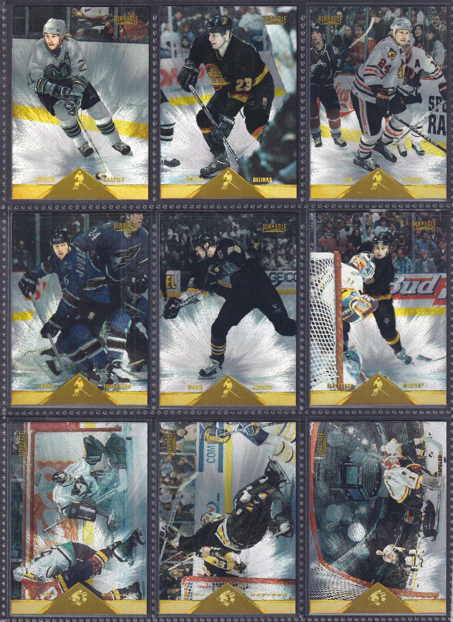 1996 Pinnacle Rink Collection - Near Complete Set of 240 Cards (Missing 10)
