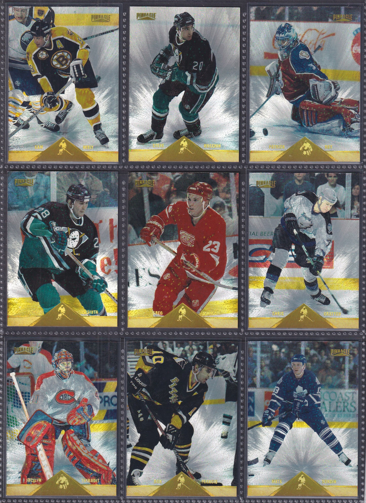 1996 Pinnacle Rink Collection - Near Complete Set of 240 Cards (Missing 10)
