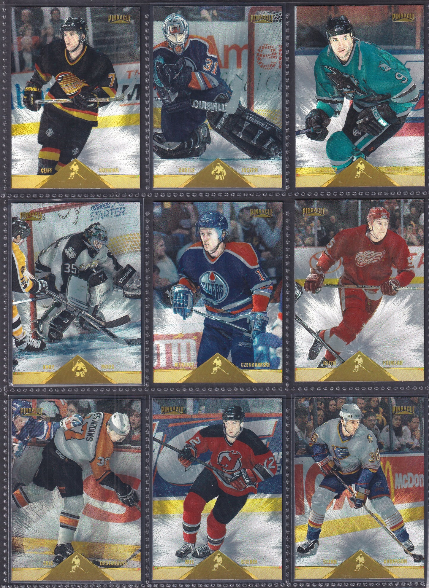 1996 Pinnacle Rink Collection - Near Complete Set of 240 Cards (Missing 10)