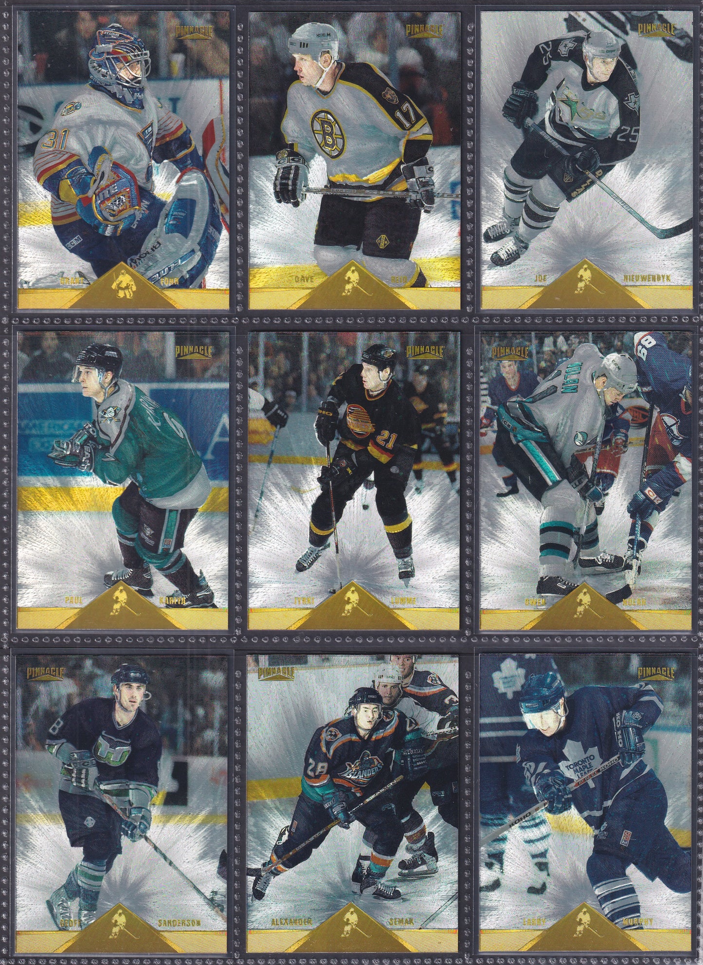 1996 Pinnacle Rink Collection - Near Complete Set of 240 Cards (Missing 10)