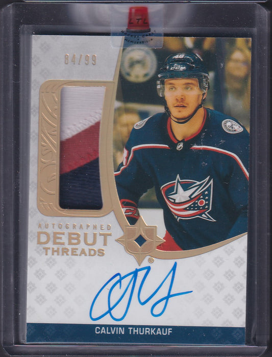CALVIN THURKAUF - 2020 Ultimate Debut Threads Auto Patch #ADT-CT, /99