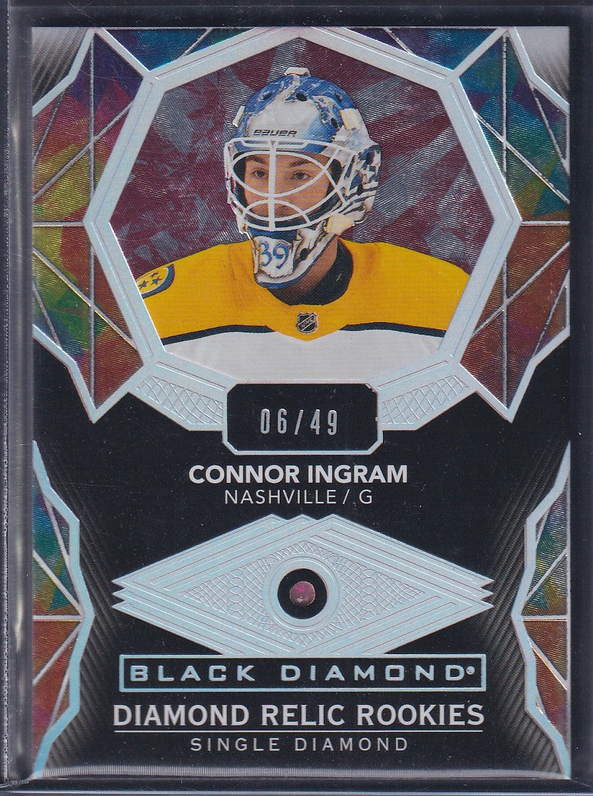 CONNOR INGRAM - 2020 Upper Deck Black Diamond Relic Rookies #BDR-CI, /49