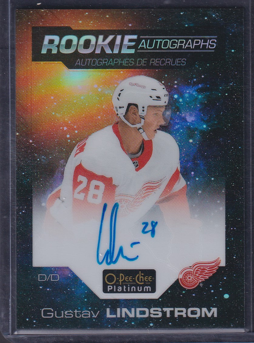 GUSTAV LINDSTROM - 2020 O-Pee-Chee Platinum Rookie Autographs COSMIC #R-GL, /75