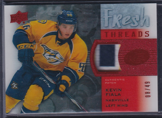 KEVIN FIALA - 2015 Upper Deck Ice Fresh Threads Jersey Patch #FT-KF, /49