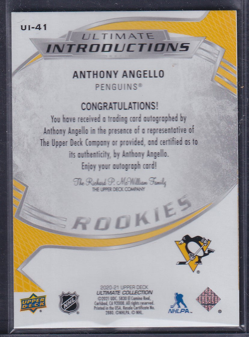 ANTHONY ANGELLO - 2020 Ultimate Introductions Rookies Auto #UI-41, /50