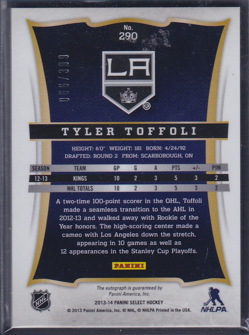 TYLER TOFFOLI - 2013 Panini Select Rookie Auto #290, /399