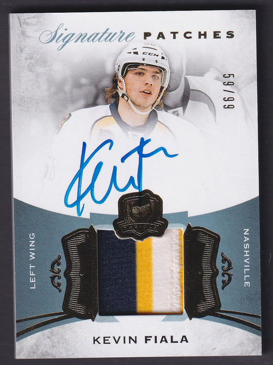 KEVIN FIALA - 2015 The Cup Signatures Patches Auto ROOKIE #SP-KF, /99
