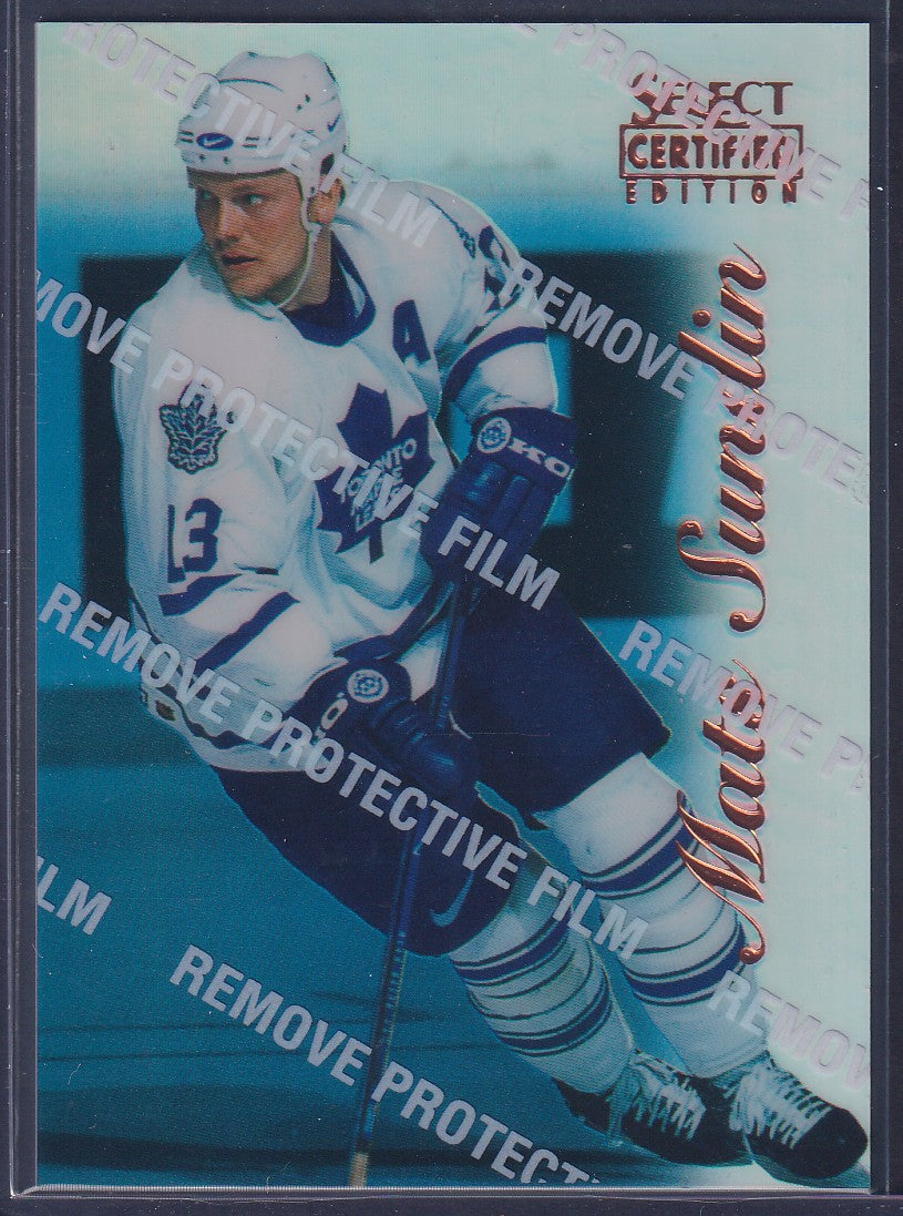 MATS SUNDIN - 1996 Pinnacle Select Certified MIRROR Blue w/ Coating #85