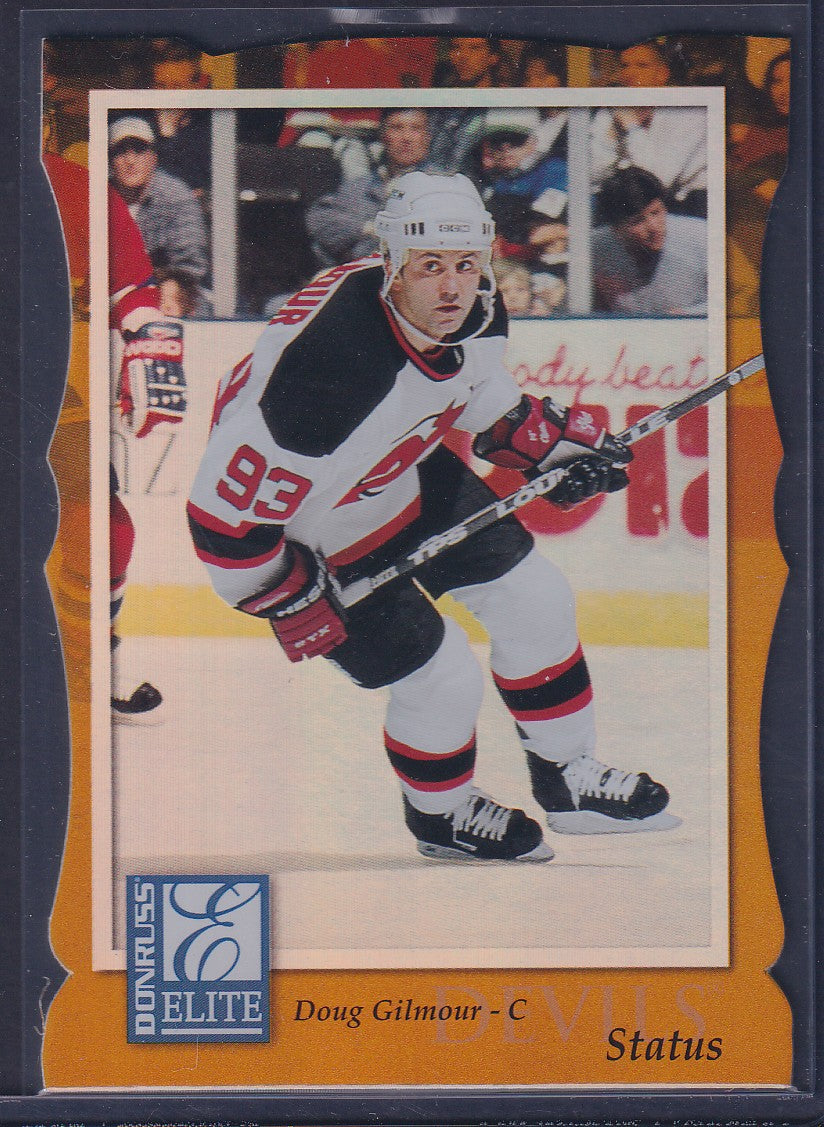 DOUG GILMOUR - 1997 Donruss Elite Status Die Cut #73, xxx/100