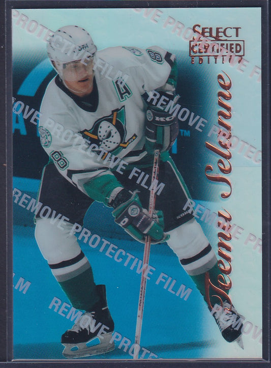 TEEMU SELANNE - 1996 Pinnacle Select Certified MIRROR Blue w/ Coating #32