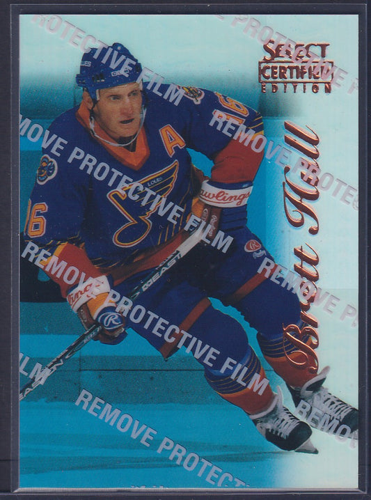 BRETT HULL - 1996 Pinnacle Select Certified MIRROR Blue w/ Coating #19