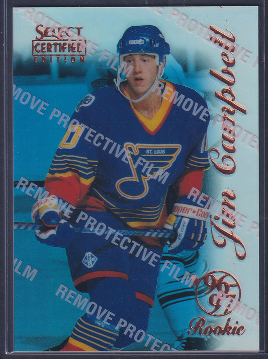 JIM CAMPBELL - 1996 Pinnacle Select Certified MIRROR Blue w/ Coating #106