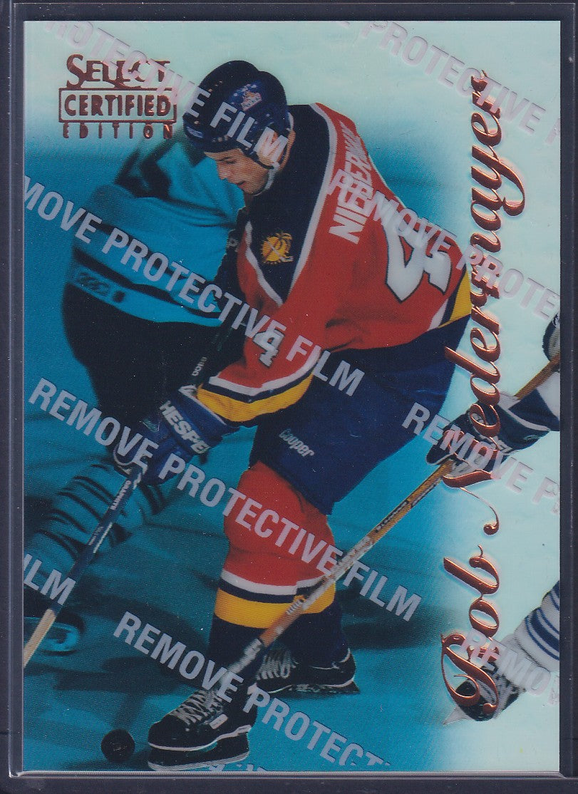 ROB NIEDERMAYER - 1996 Pinnacle Select Certified MIRROR Blue w/ Coating #7