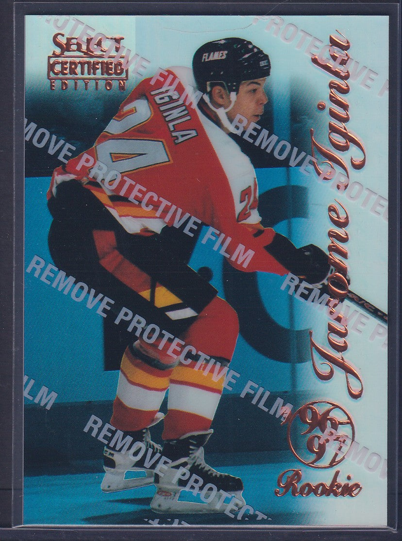 JAROME IGINLA - 1996 Pinnacle Select Certified MIRROR Blue w/ Coating #93