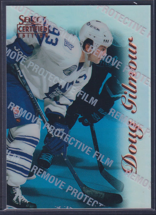 DOUG GILMOUR - 1996 Pinnacle Select Certified MIRROR Blue w/ Coating #15