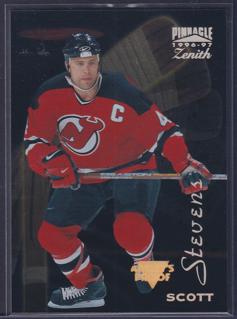 SCOTT STEVENS - 1996 Pinnacle Zenith Artist's PROOF #73