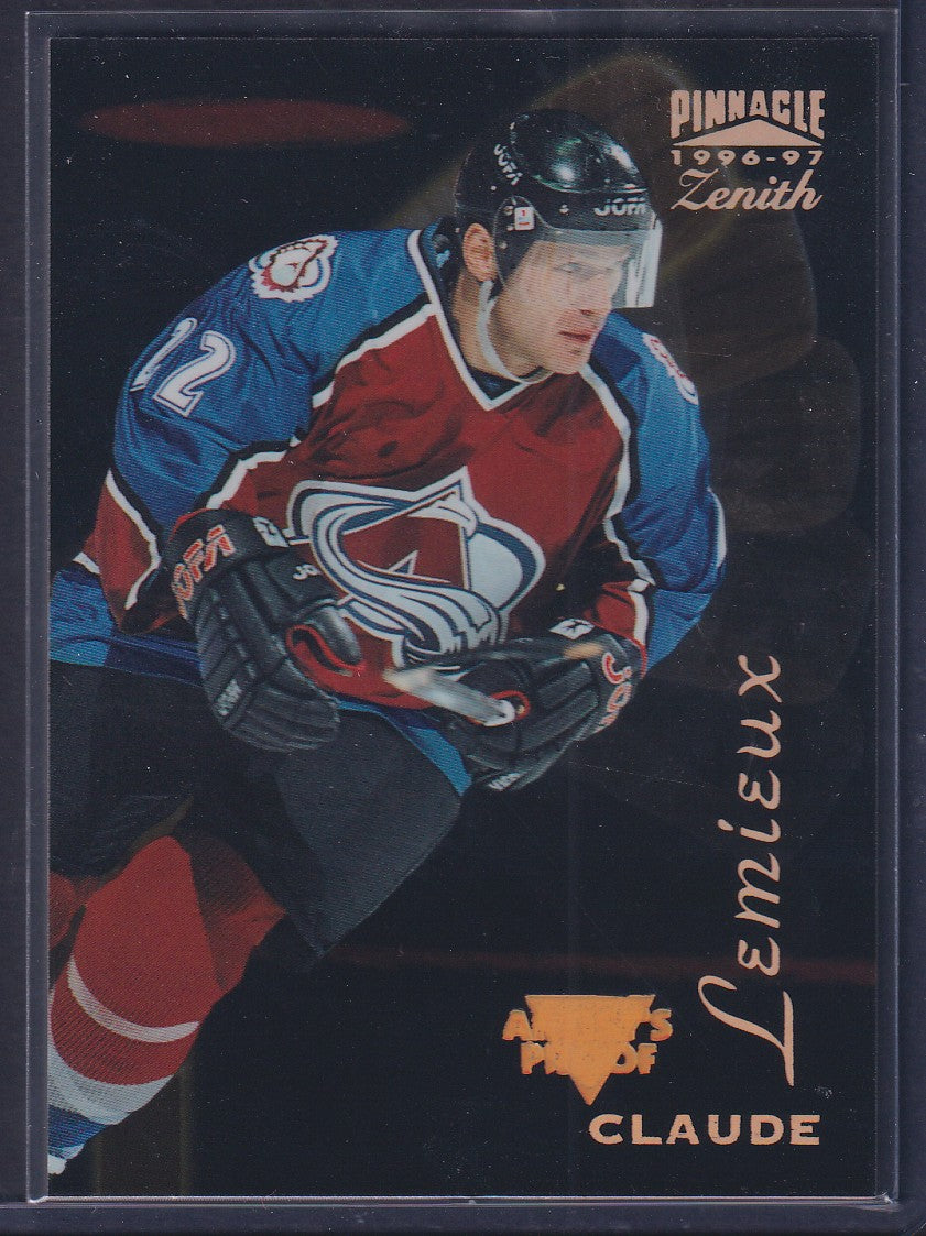 CLAUDE LEMIEUX - 1996 Pinnacle Zenith Artist's PROOF #102