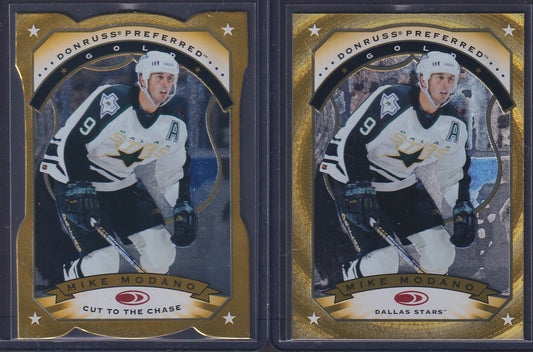 MIKE MODANO - 1997 Donruss Preferred GOLD and Cut to the Chase #8