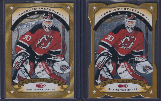 MARTIN BRODEUR - 1997 Donruss Preferred GOLD and Cut to the Chase #16