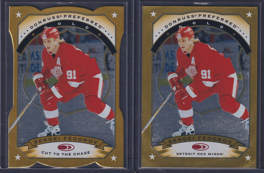 SERGEI FEDOROV - 1997 Donruss Preferred GOLD and Cut to the Chase #122