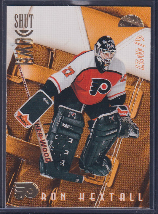 RON HEXTALL - 1996 Donruss Leaf Shut Down #14, xxxx/2500