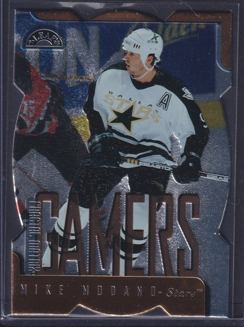 MIKE MODANO - 1997 Donruss Leaf Fractal Matrix Gamers Die Cut #181, /200