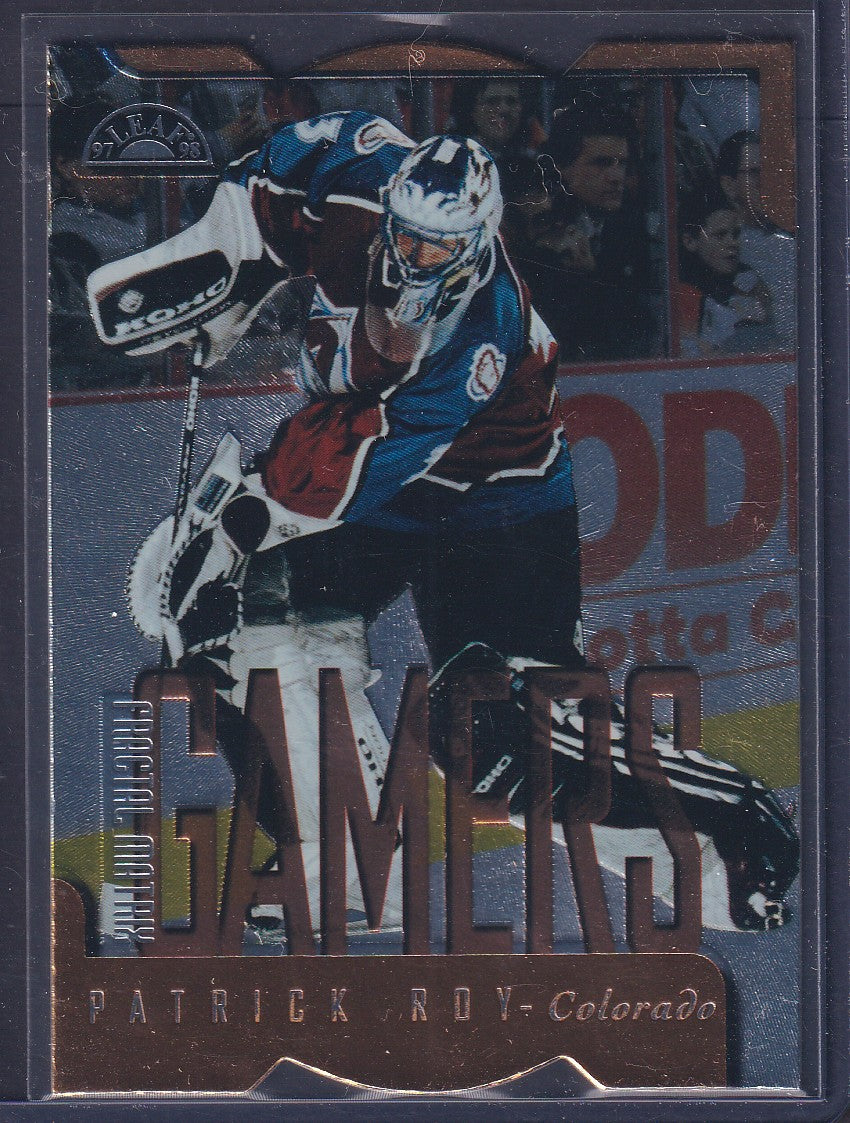 PATRICK ROY - 1997 Donruss Leaf Fractal Matrix Gamers Die Cut #187, /400