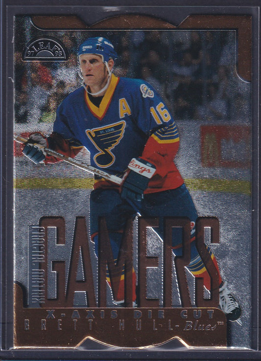 BRETT HULL - 1997 Donruss Leaf Fractal Matrix Gamers Die Cut #178, /400