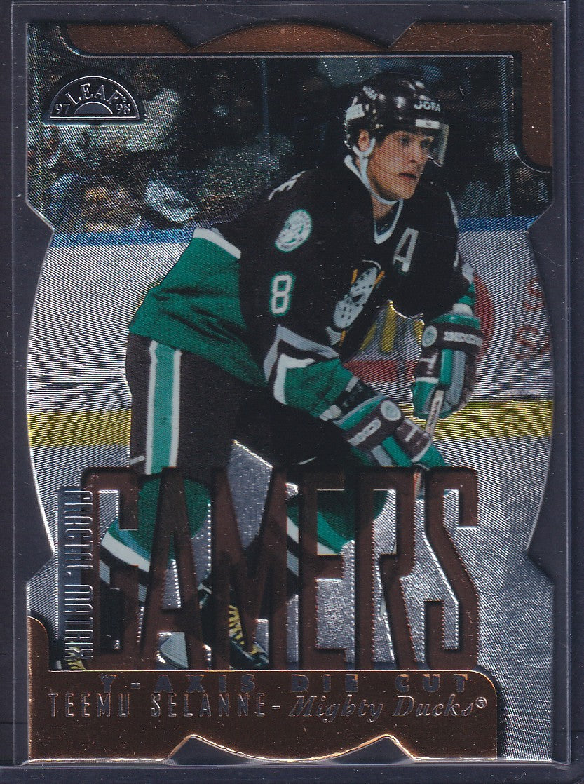 TEEMU SELANNE - 1997 Donruss Leaf Fractal Matrix Gamers Die Cut #182, /200