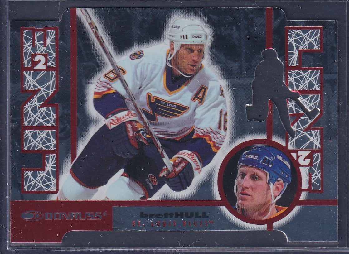 BRETT HULL - 1997 Donruss Line 2 Line Die Cut #18, xxxx