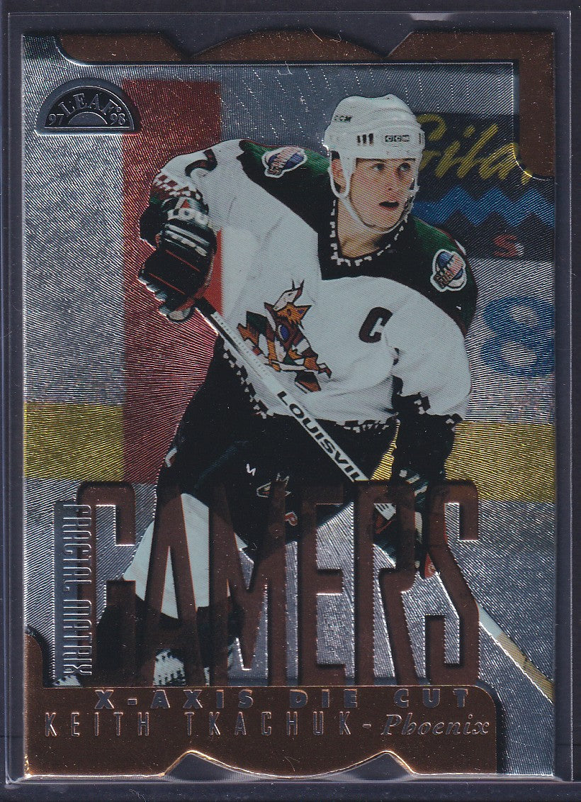 KEITH TKACHUK - 1997 Donruss Leaf Fractal Matrix Gamers Die Cut #185, /400