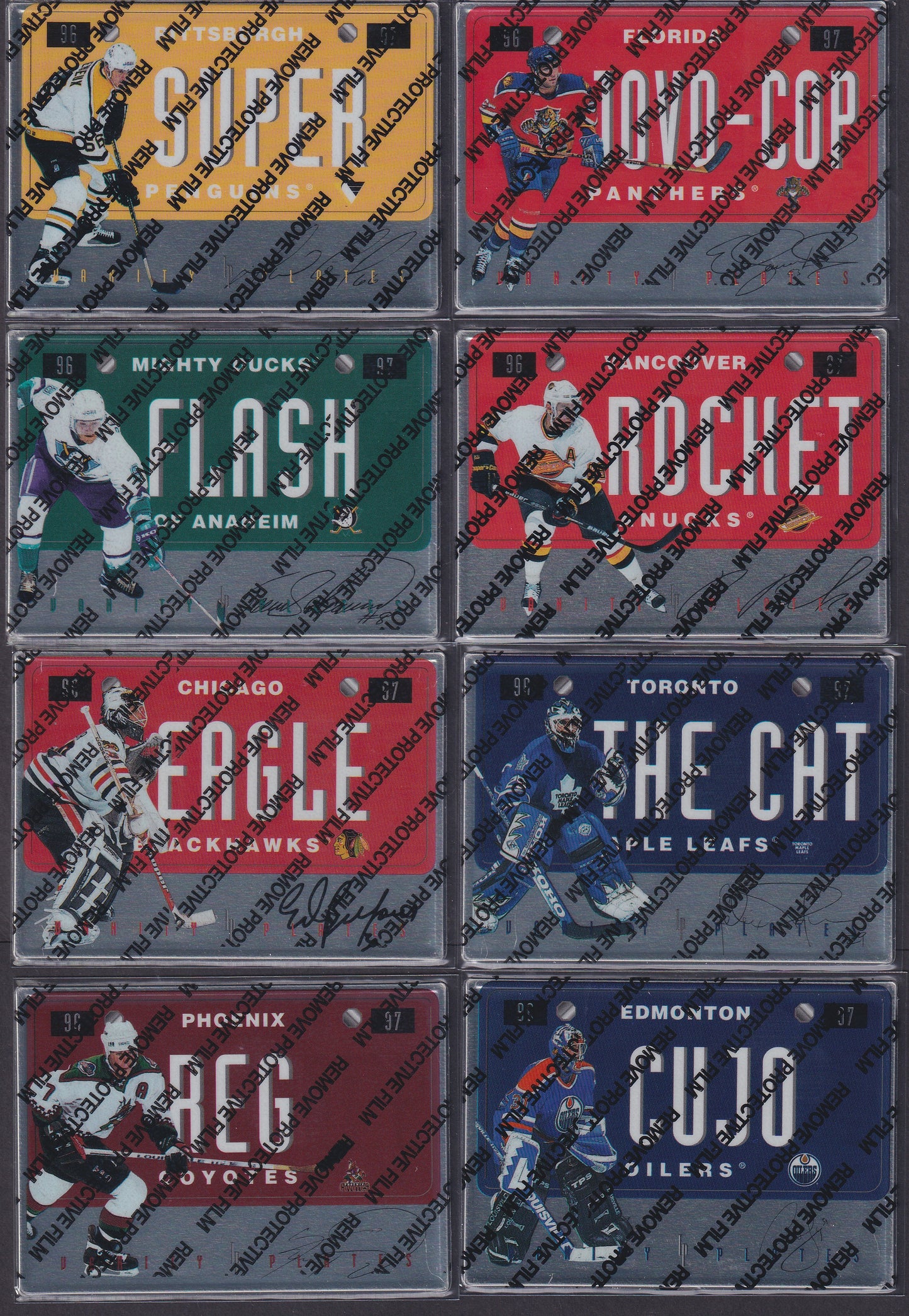 1996 Donruss Vanity Plates Partial Set - Belfour, Potvin, Bure, etc.
