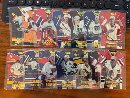 1996 Pinnacle By the Numbers Die Cut Partial Set - Bure, Hull, Jagr, etc