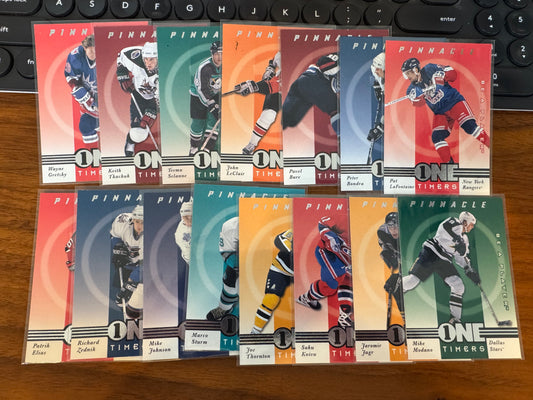 1997 Pinnacle Be a Player One Timers Partial Set - Modano, Jagr, Bure, etc.