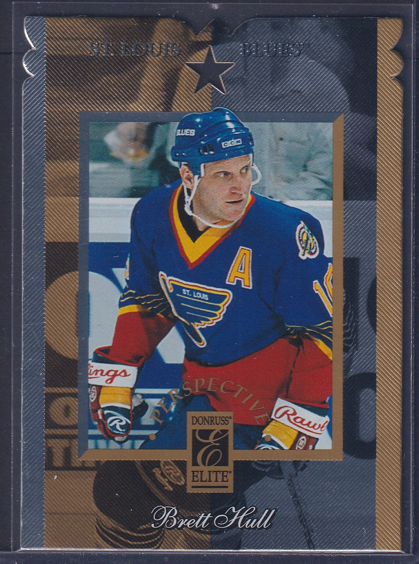 BRETT HULL - 1996 Donruss Elite Perspective Die Cut #9, xxx/500