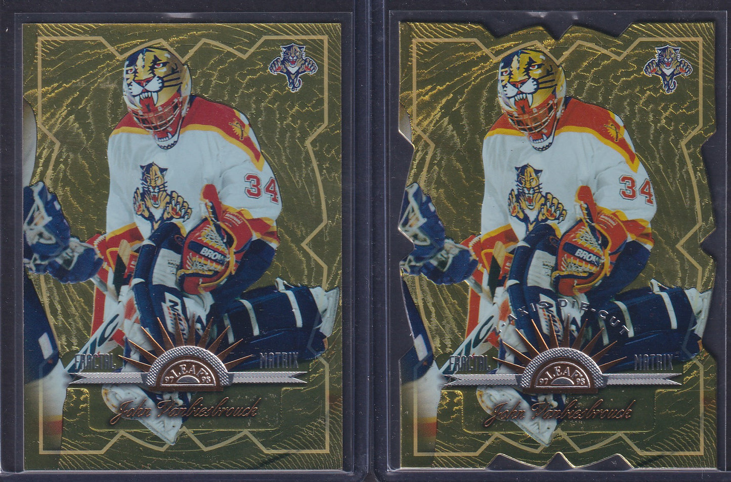 JOHN VANBIESBROUCK - 1997 Donruss Leaf Fractal Matrix & Z-Axis Die Cut #5, /100