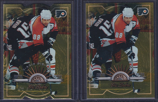 ERIC LINDROS - 1997 Donruss Leaf Fractal Matrix & Z-Axis Die Cut #1, /50