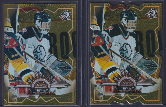 DOMINIK HASEK - 1997 Donruss Leaf Fractal Matrix & Z-Axis Die Cut #2, /100