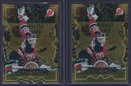MARTIN BRODEUR - 1997 Donruss Leaf Fractal Matrix & Z-Axis Die Cut #7, /100