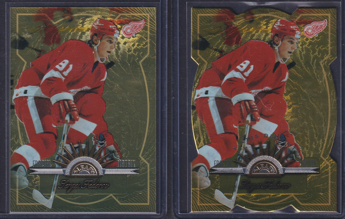 SERGEI FEDOROV - 1997 Donruss Leaf Fractal Matrix & Z-Axis Die Cut #135, /200