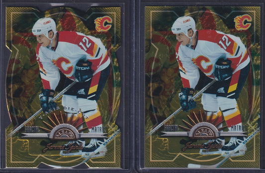 JAROME IGINLA - 1997 Donruss Leaf Fractal Matrix & Z-Axis Die Cut #14, /200